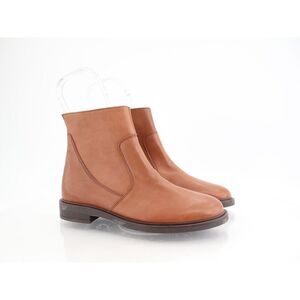 Paul Green Jada Ankle Boots Womens Size 6 US 3.5 UK Brown Leather Zip Up